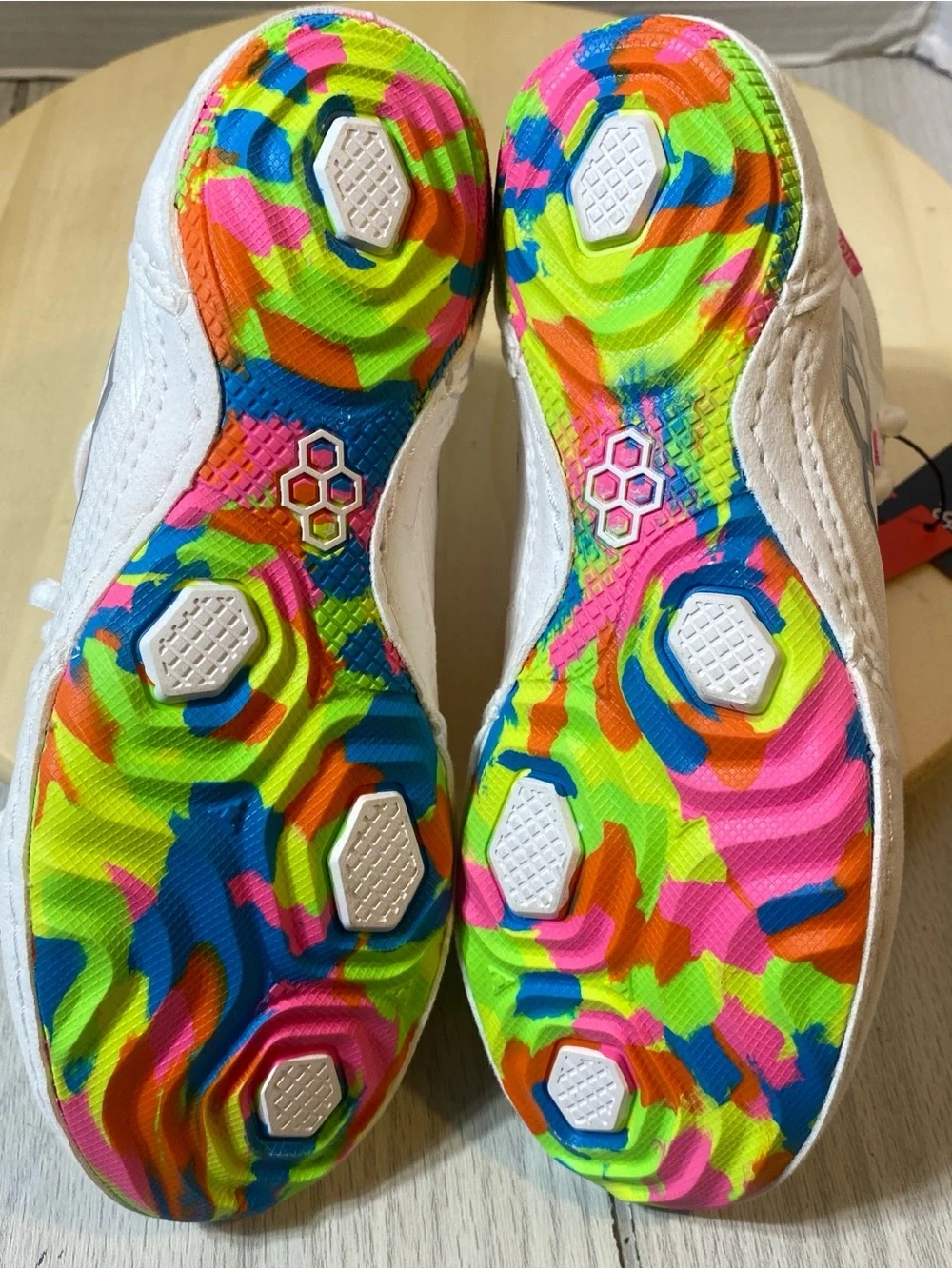RUDIS Colt 4.0 Wrestling Shoes White Pink Multi-Color Sole Women's 7.5 New!